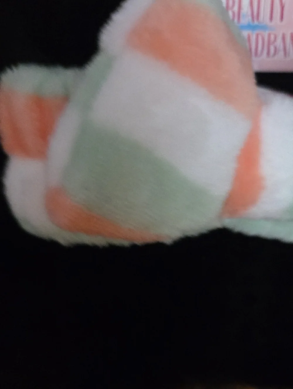 Kids Striped Bow Headband - Pastel Pink, Mint & White